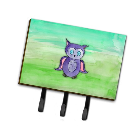 Carolines Treasures Purple Owl Watercolor Leash or Key Holder BB7429TH68